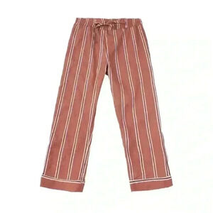 Striped Brown Women's Trousers